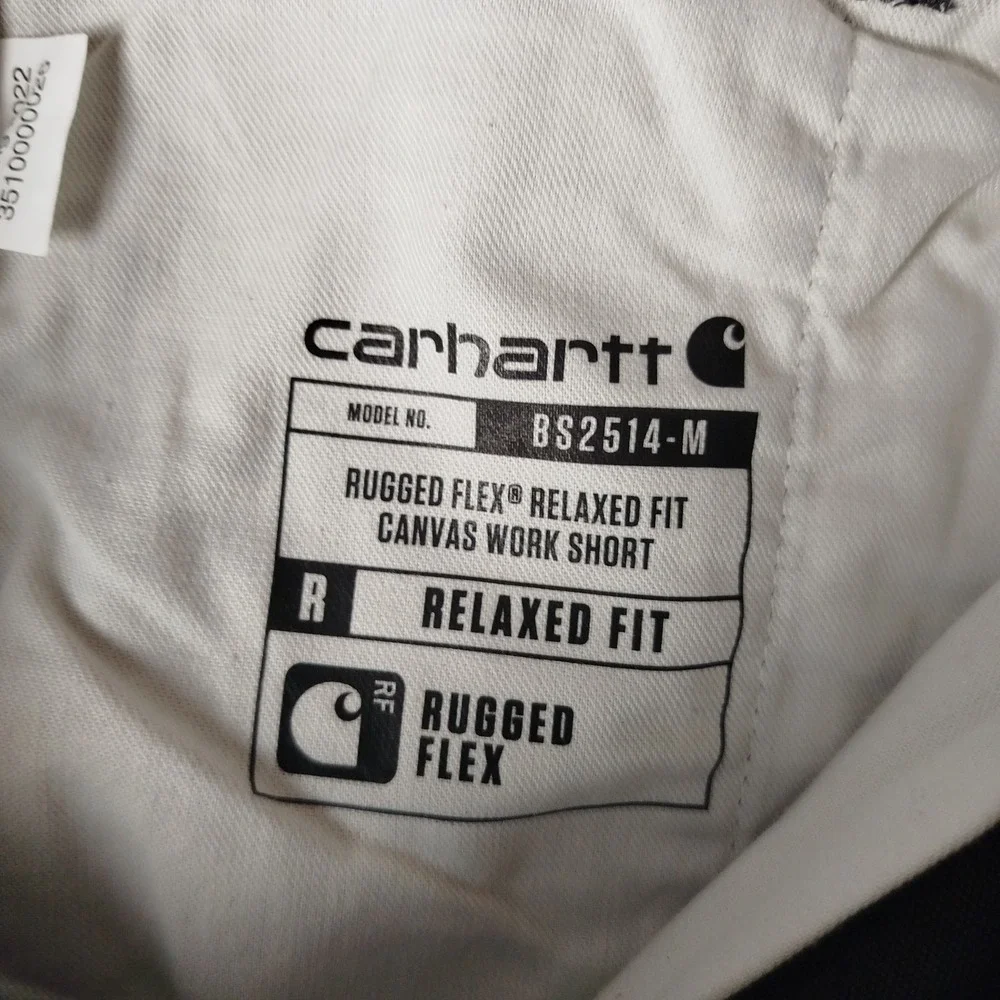 Carhartt Rugged Flex Work Canvas Work Relaxed‎ Fit Gray Shorts Mens 42 BS2514-M